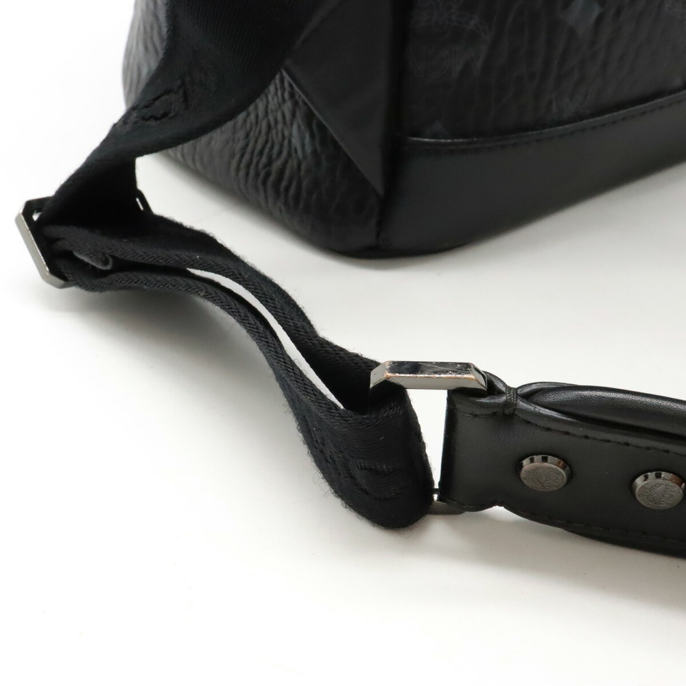 Mcm Studs Leather Backpack Gray Black Logogram - image 5